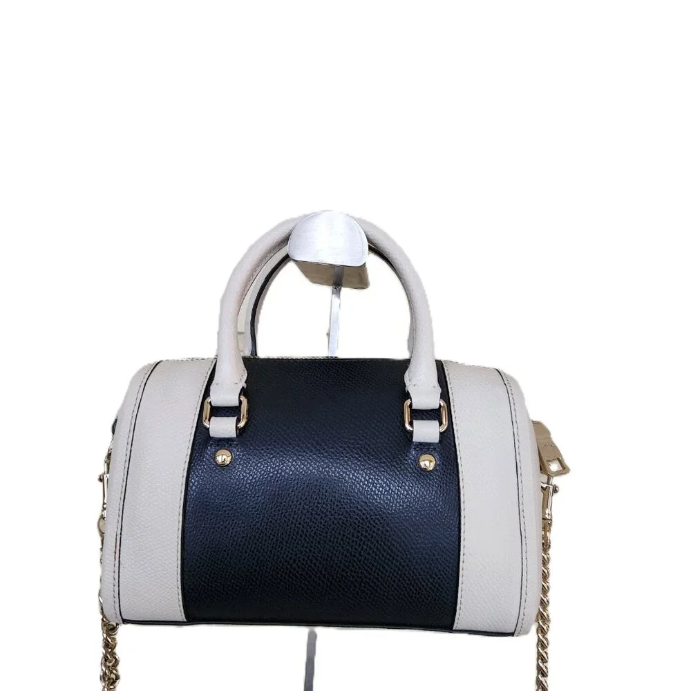 New Coach Mini Bennett Midnight & White Crossbody Bag Satchel Purse